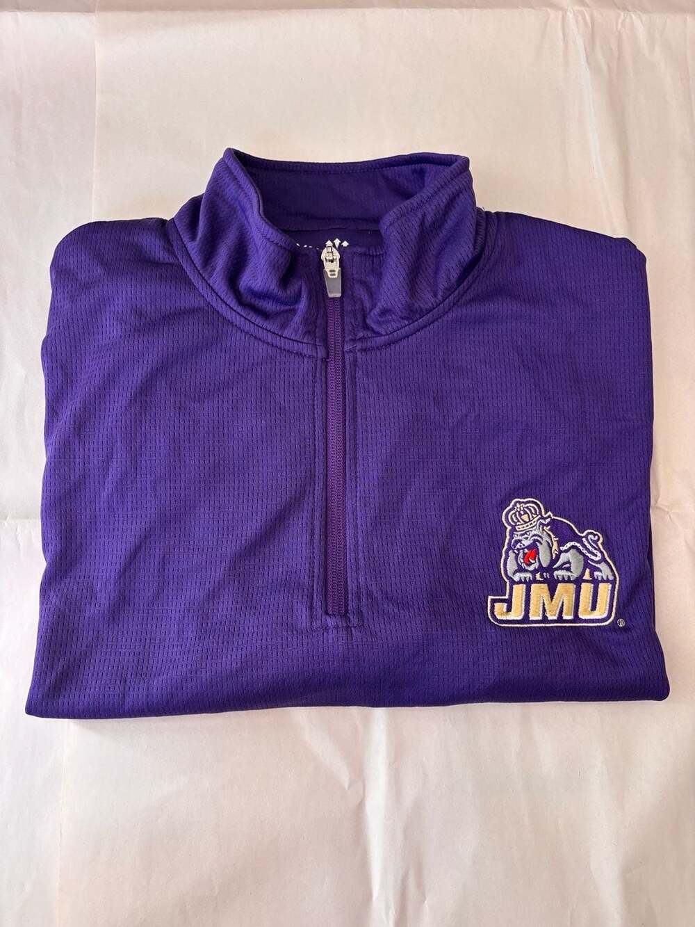 Vansport James Madison University JMU Bulldogs Purple MicroMesh 1/4 Zip Pullover